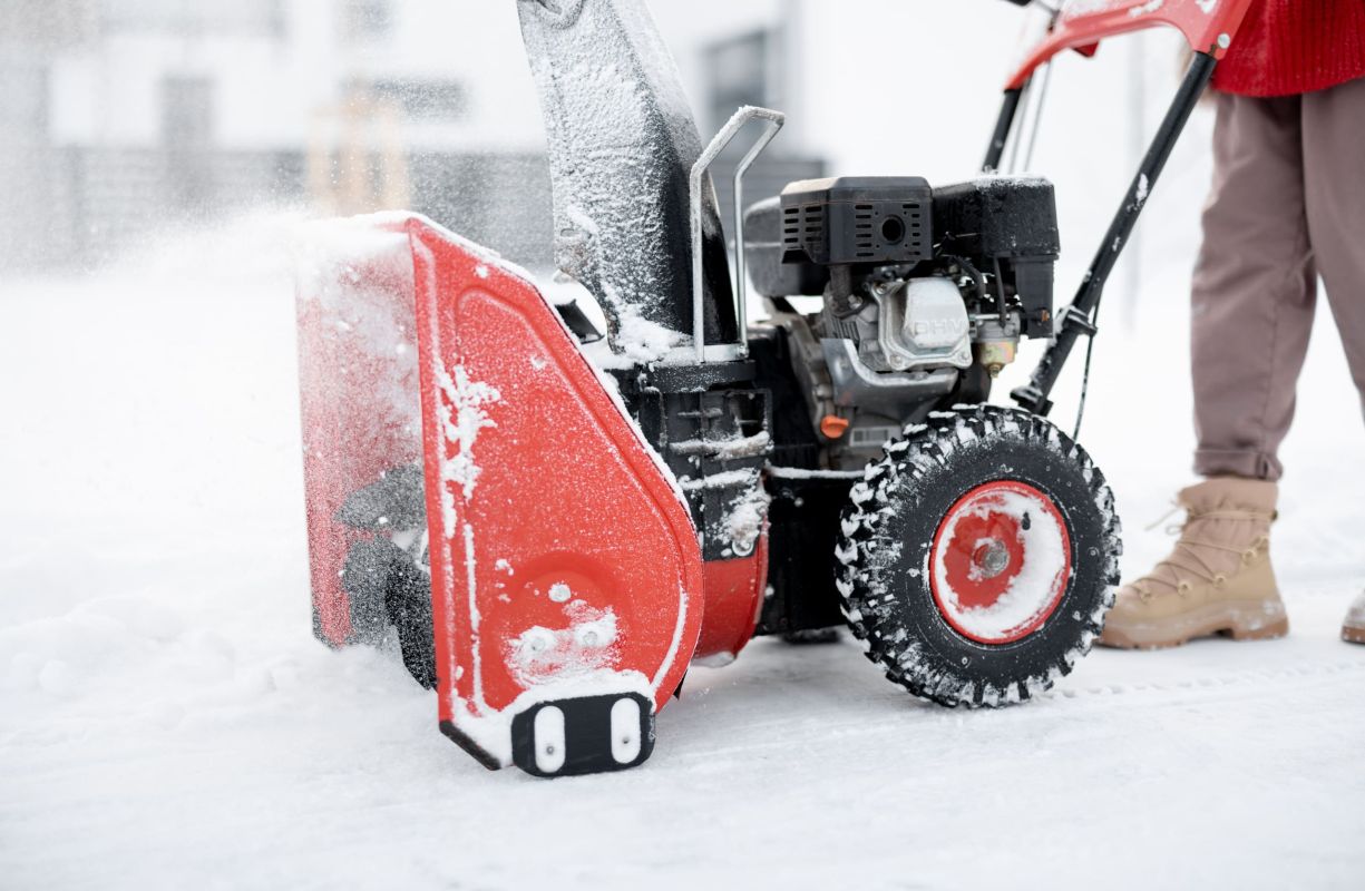 Schneefräse im Einsatz